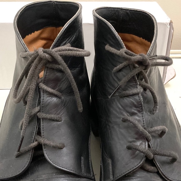 Black Vintage Italian Leather Ankle Chukka Boots Unisex Size 8.5 men’s/10 women - Picture 13 of 13